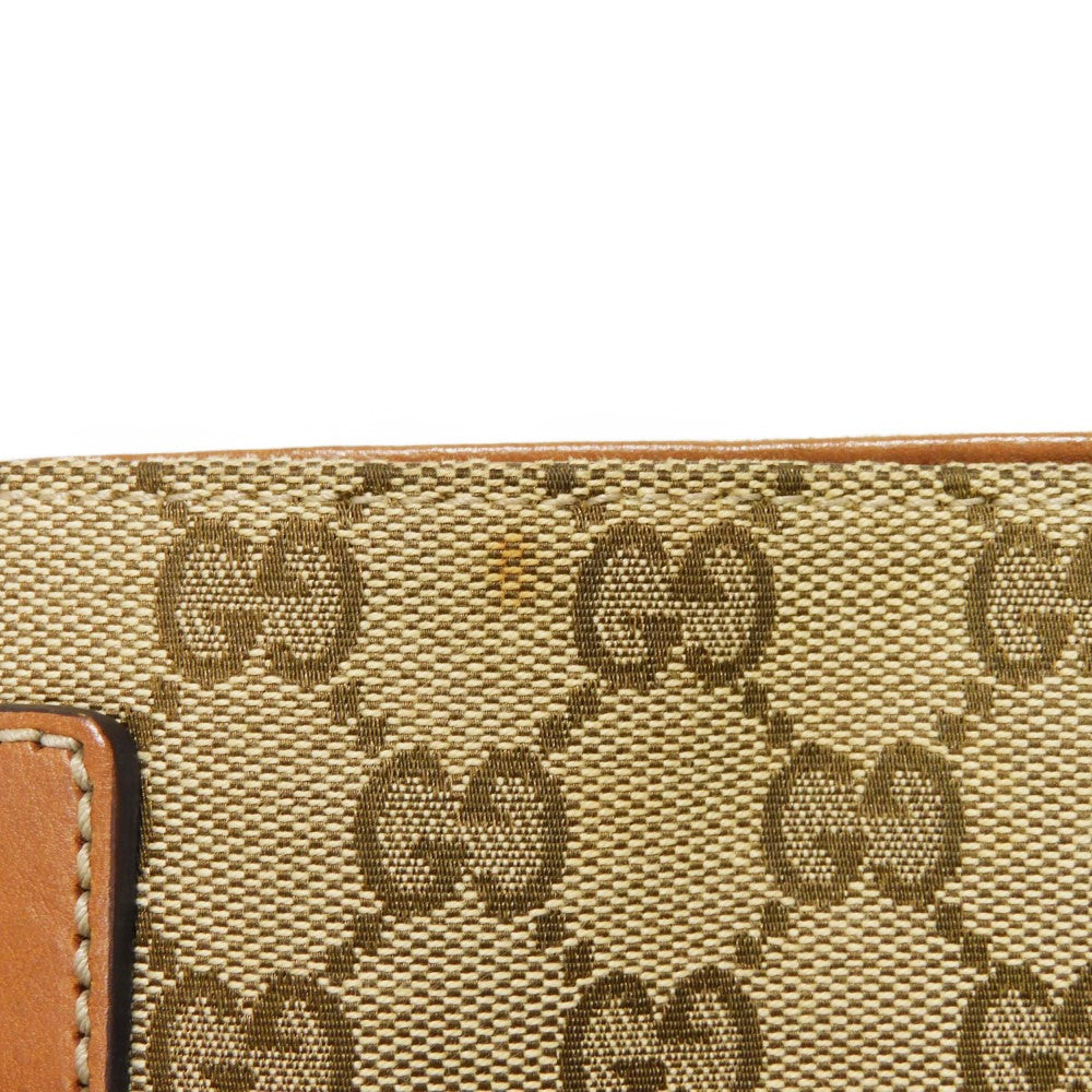 GUCCI Tote Bag 247237 GG canvas x calf leather beige Brown Bucket GG canvas Interlocking G tote Women Used