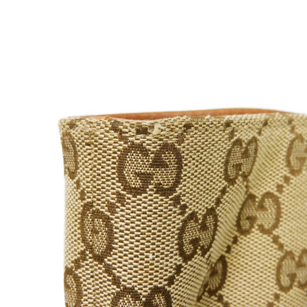 GUCCI Tote Bag 247237 GG canvas x calf leather beige Brown Bucket GG canvas Interlocking G tote Women Used