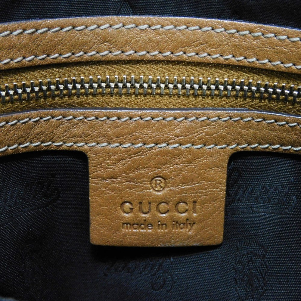 GUCCI Tote Bag 247237 GG canvas x calf leather beige Brown Bucket GG canvas Interlocking G tote Women Used