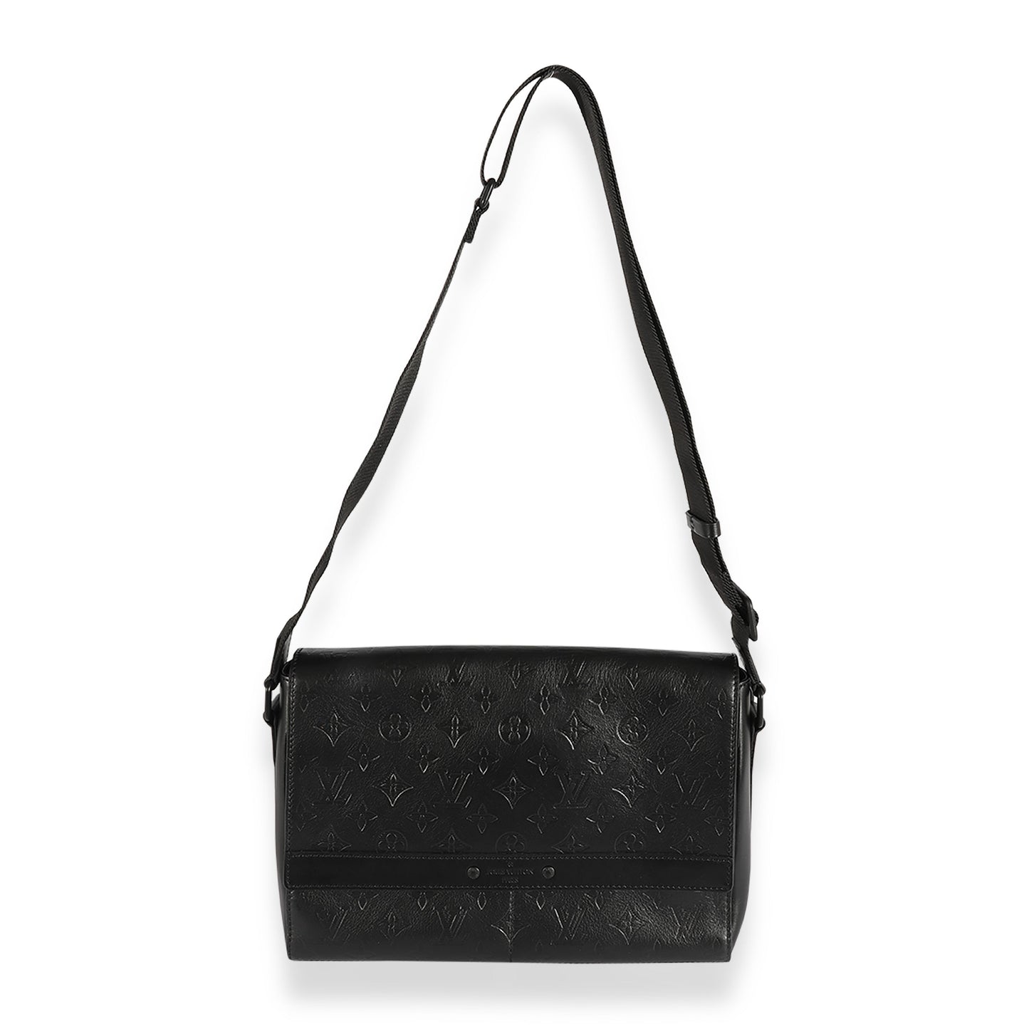 LOUIS VUITTON Black Monogram Shadow Sprinter Messenger