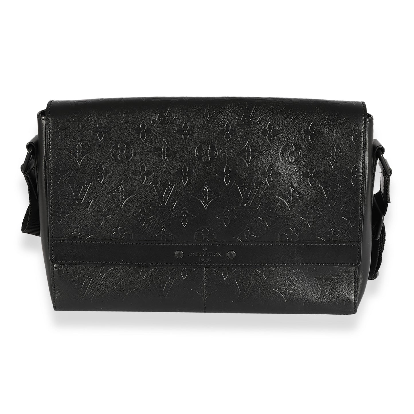 LOUIS VUITTON Black Monogram Shadow Sprinter Messenger