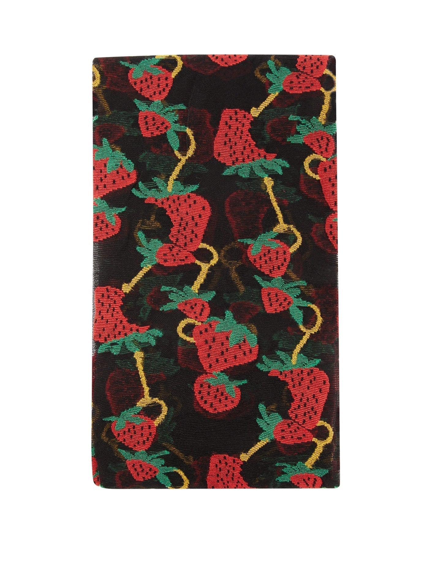 Gucci Strawberry Horse-bit Pattern Socks in Black