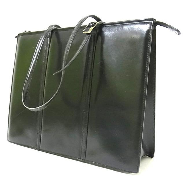Gucci Top Handle Satcheltote Black Glossy Leather Satchel