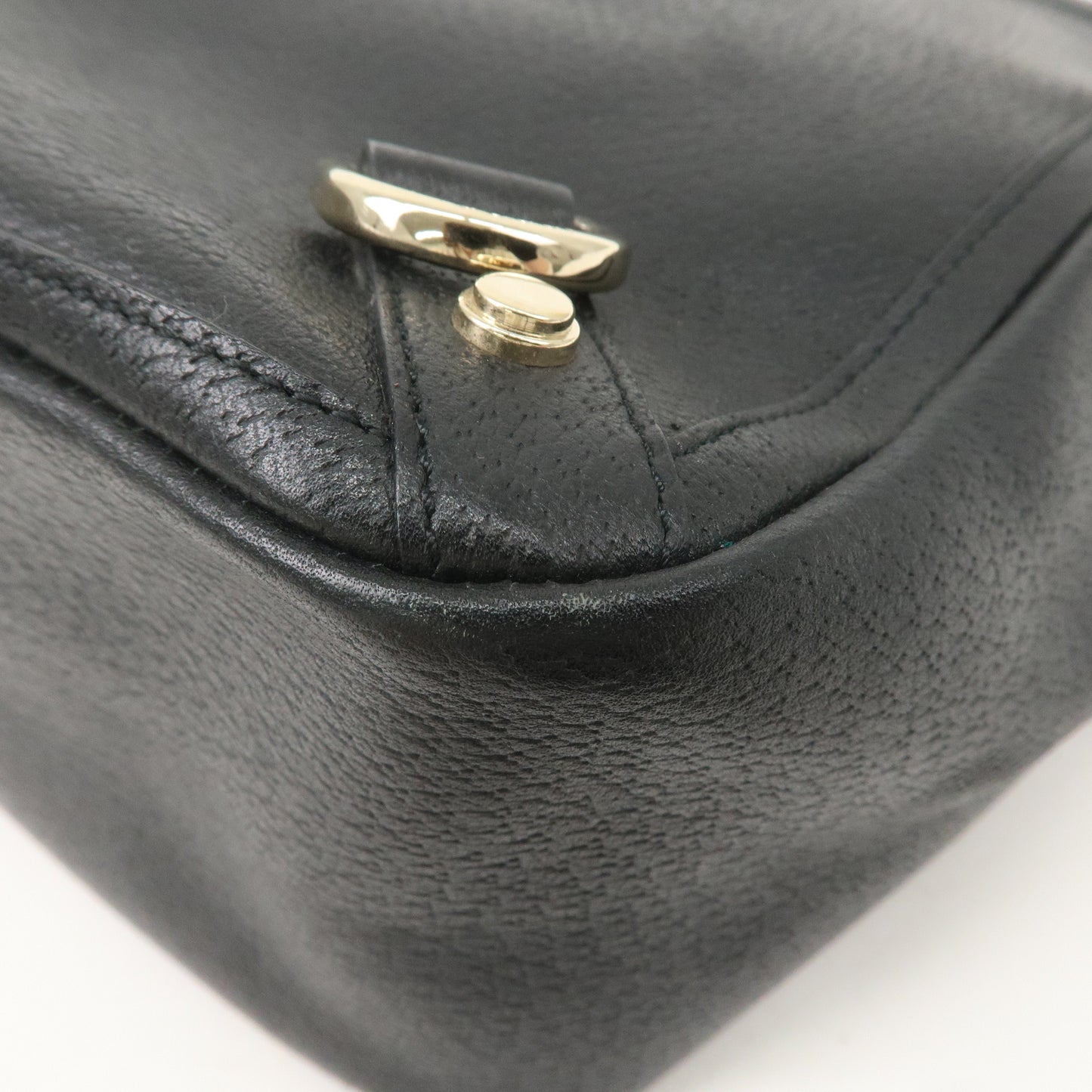 GUCCI Abbey Leather Tote Bag Hand Bag Black 130739