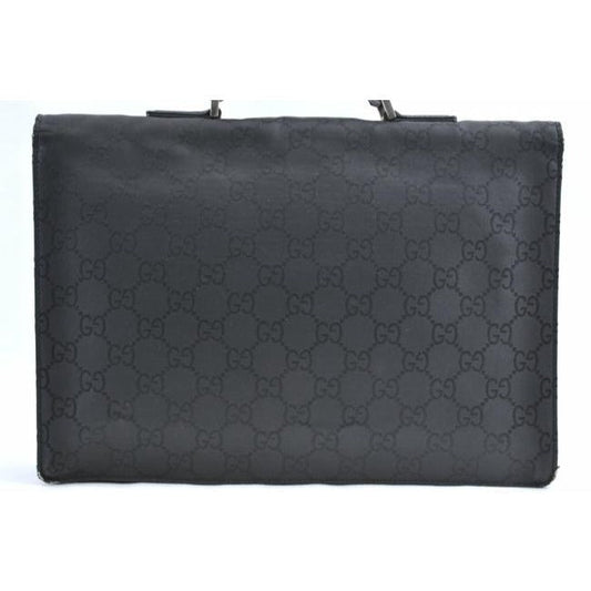 Gucci Gg Supreme Portfolio Messenger Bagmessenger Black Guccissima Print Leather And Coated Canvas L