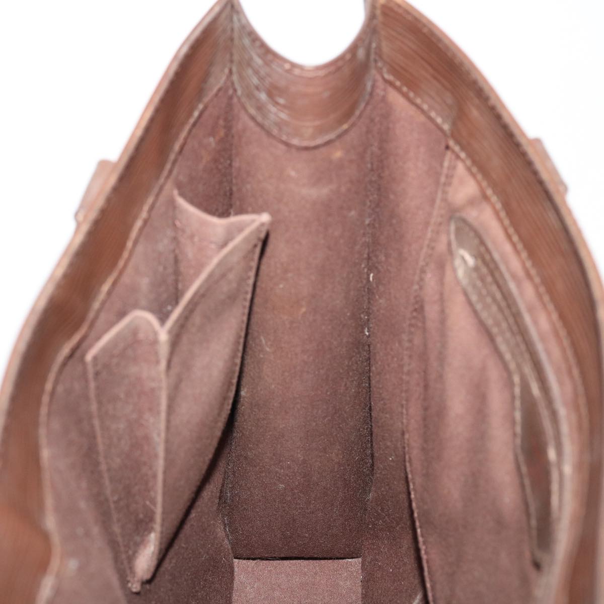 Louis Vuitton Brown Leather Sac plat handbag bag