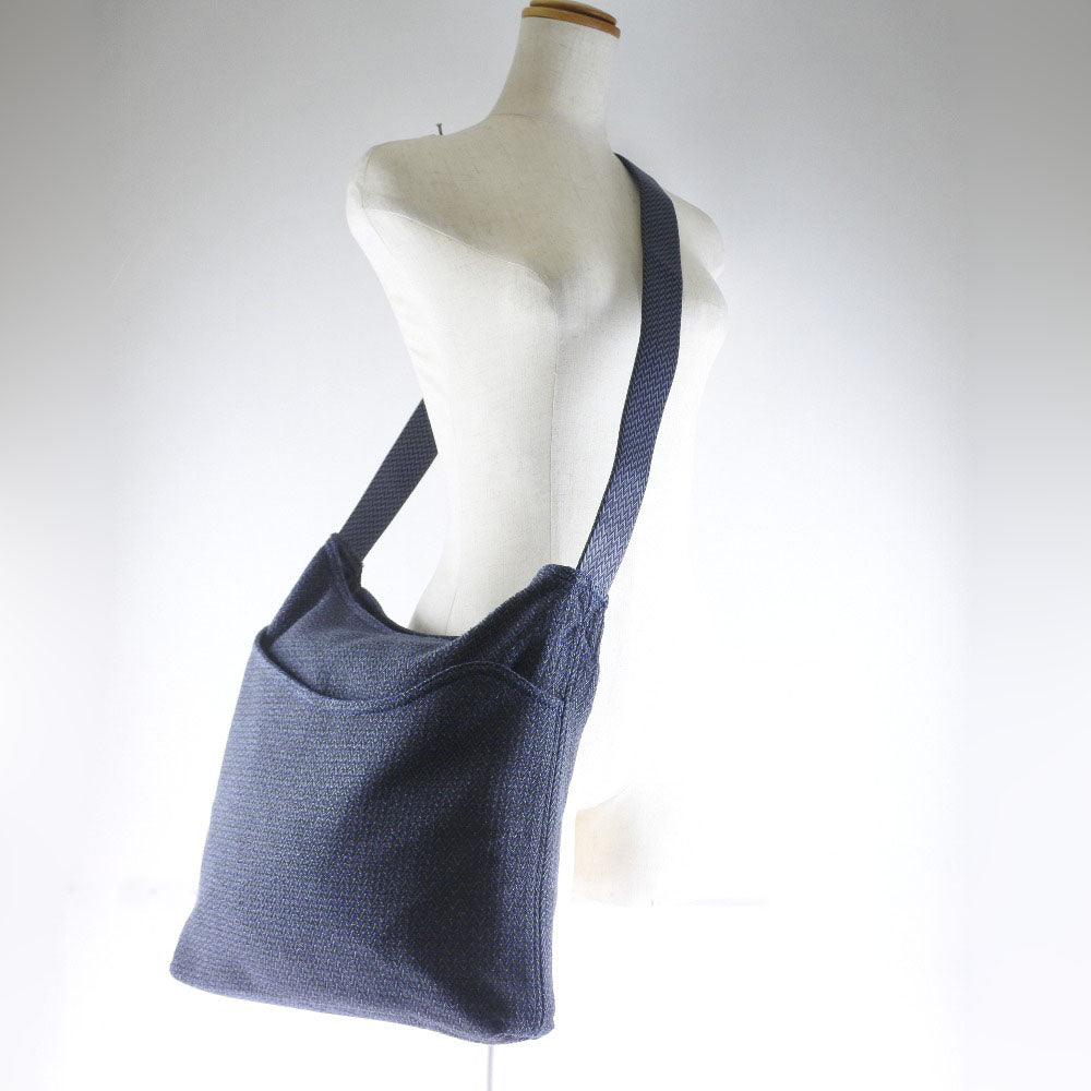 HERMES Shoulder Bag canvas Blue Sac Depansage unisex(Unisex) Used