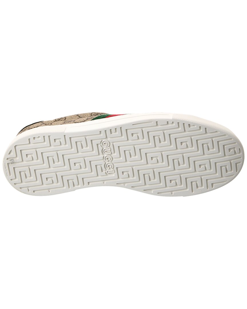 Gucci Ace Web Gg Supreme Canvas & Leather Sneaker