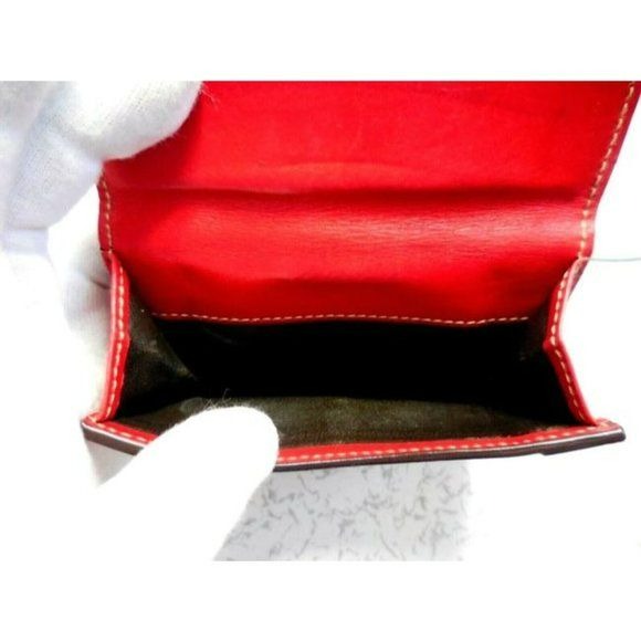 Gucci True Red Leather Bi Fold Change Purse Wallet