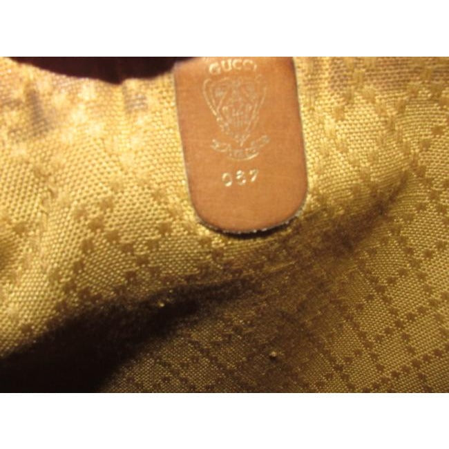 Gucci Vintage Pursesdesigner Purses Brown Small G Logo Print Fabric And Camel Leather With Redgreen