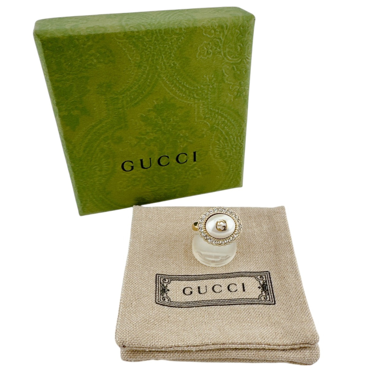 GUCCI Ring metal gold GG S size Flower ring