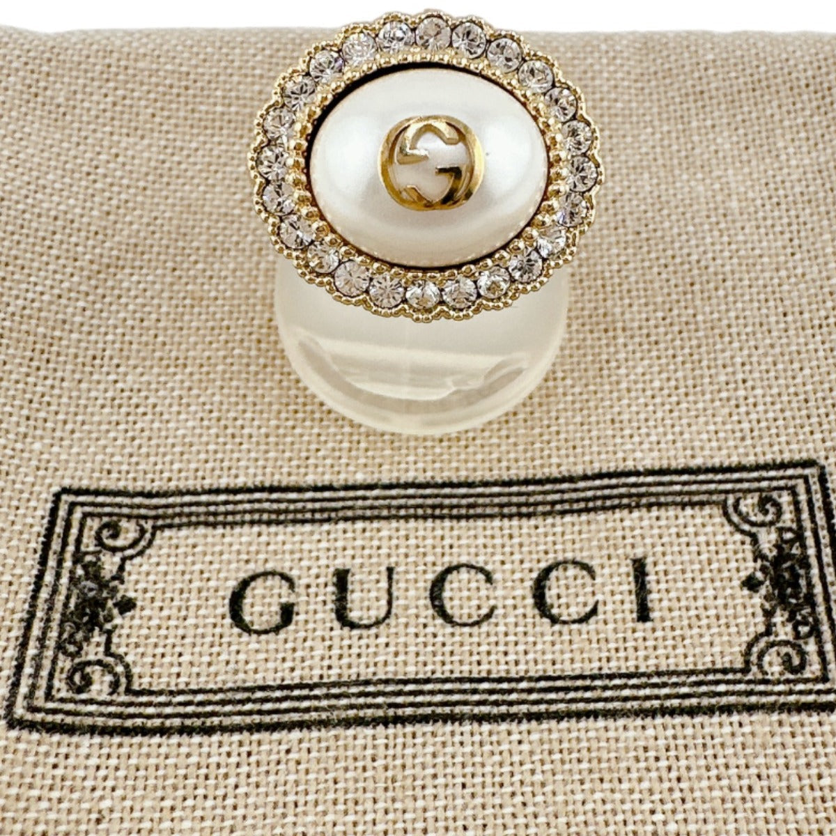 GUCCI Ring metal gold GG S size Flower ring