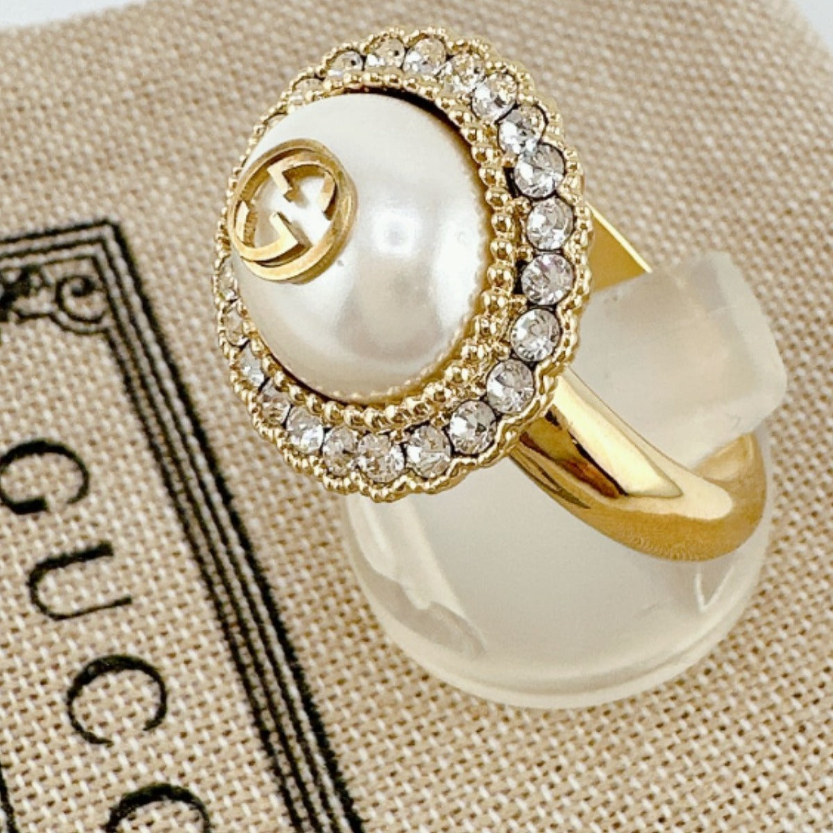 GUCCI Ring metal gold GG S size Flower ring