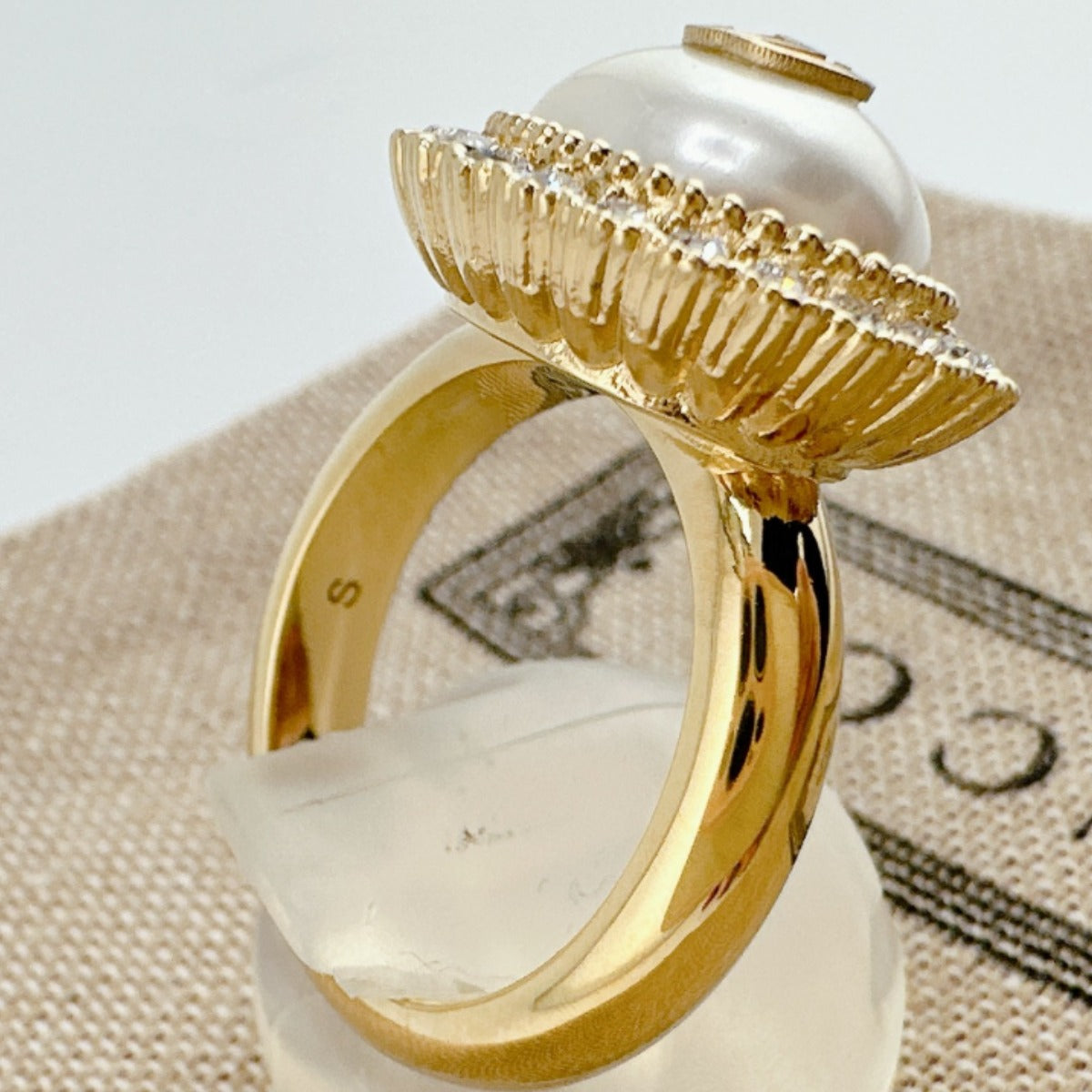 GUCCI Ring metal gold GG S size Flower ring
