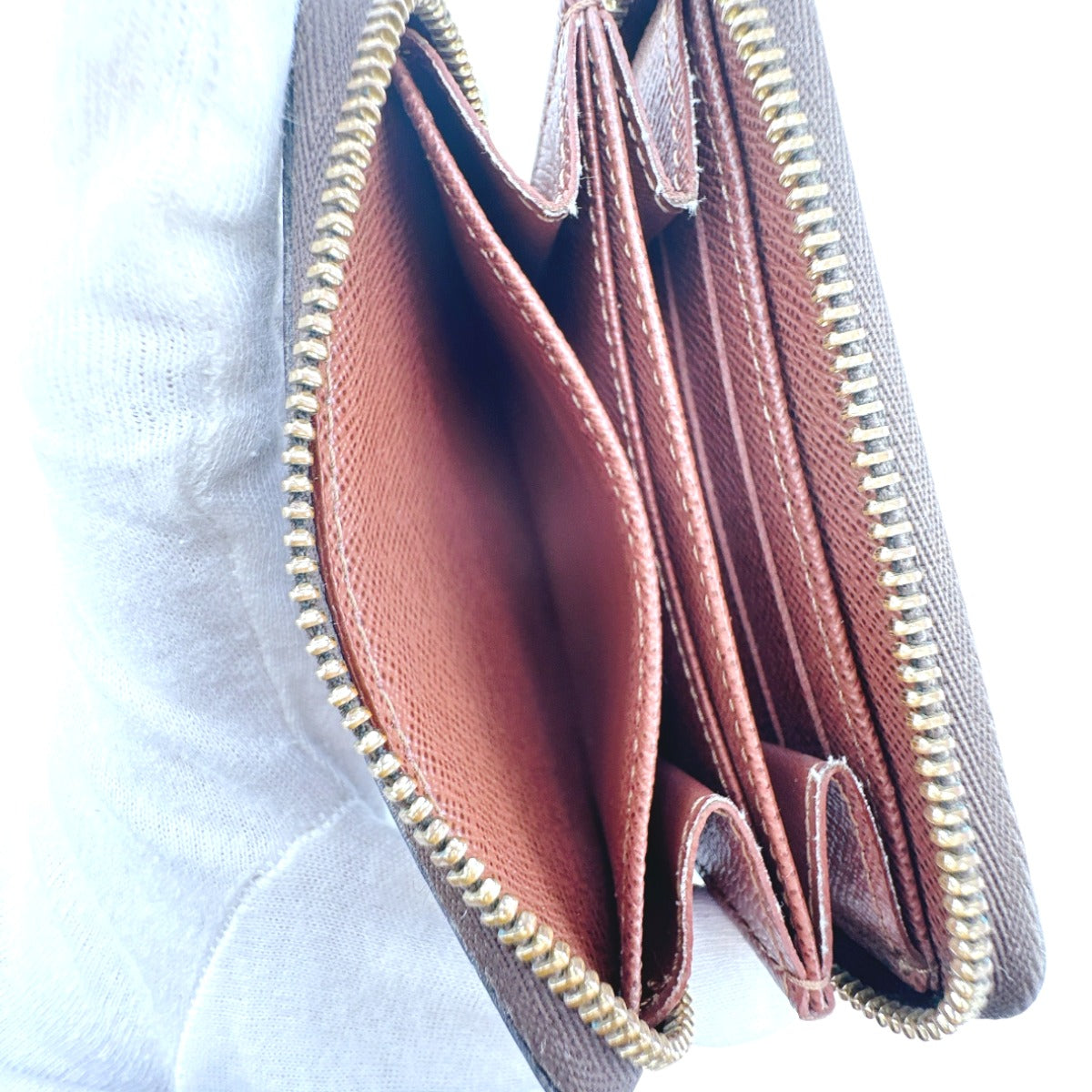 LOUIS VUITTON Coin case M60067 Monogram canvas Brown Coin case Monogram Zip around purse unisex(Unisex) Used