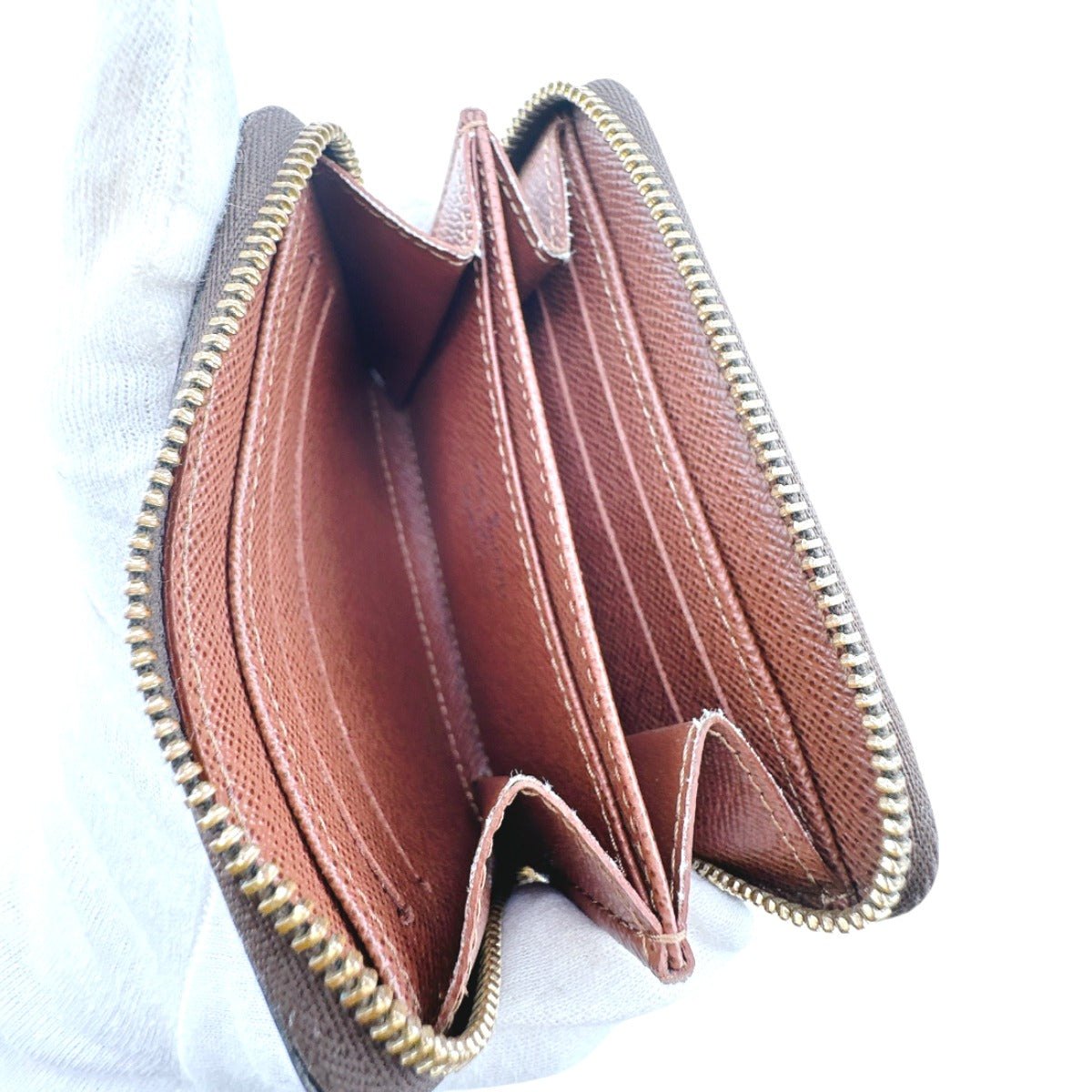 LOUIS VUITTON Coin case M60067 Monogram canvas Brown Coin case Monogram Zip around purse unisex(Unisex) Used