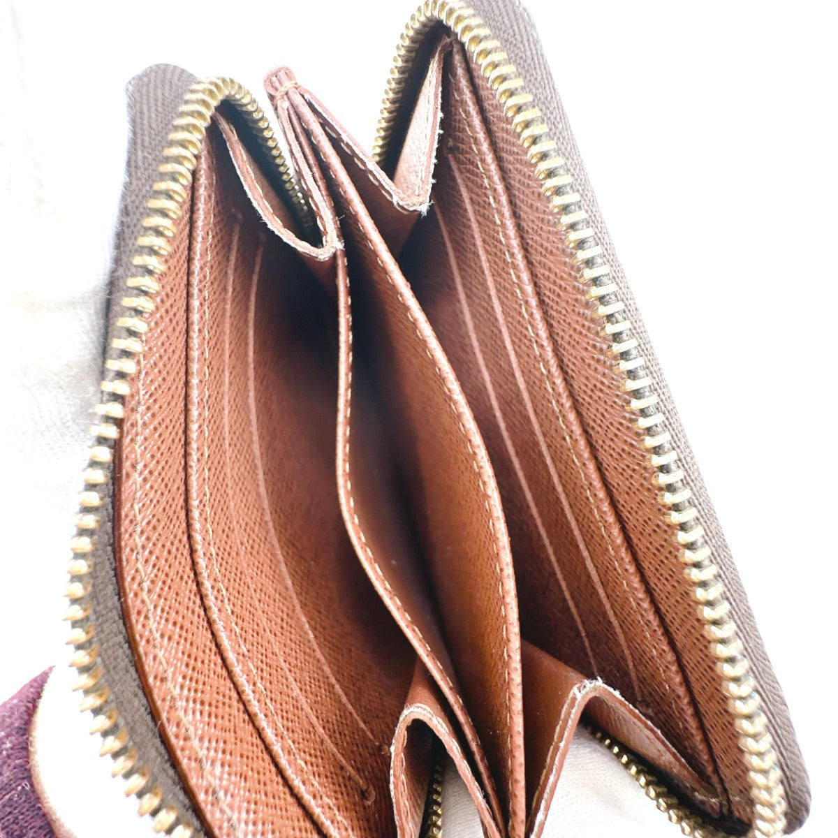 LOUIS VUITTON Coin case M60067 Monogram canvas Brown Coin case Monogram Zip around purse unisex(Unisex) Used