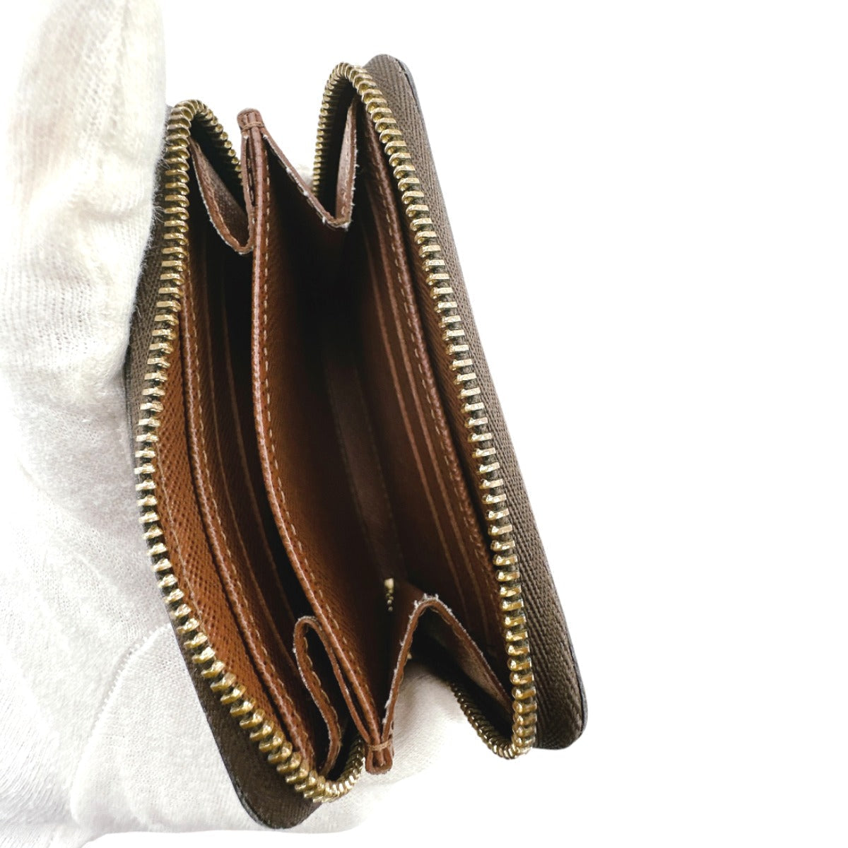 LOUIS VUITTON Coin case M60067 Monogram canvas Brown Coin case Monogram Zip around purse unisex(Unisex) Used