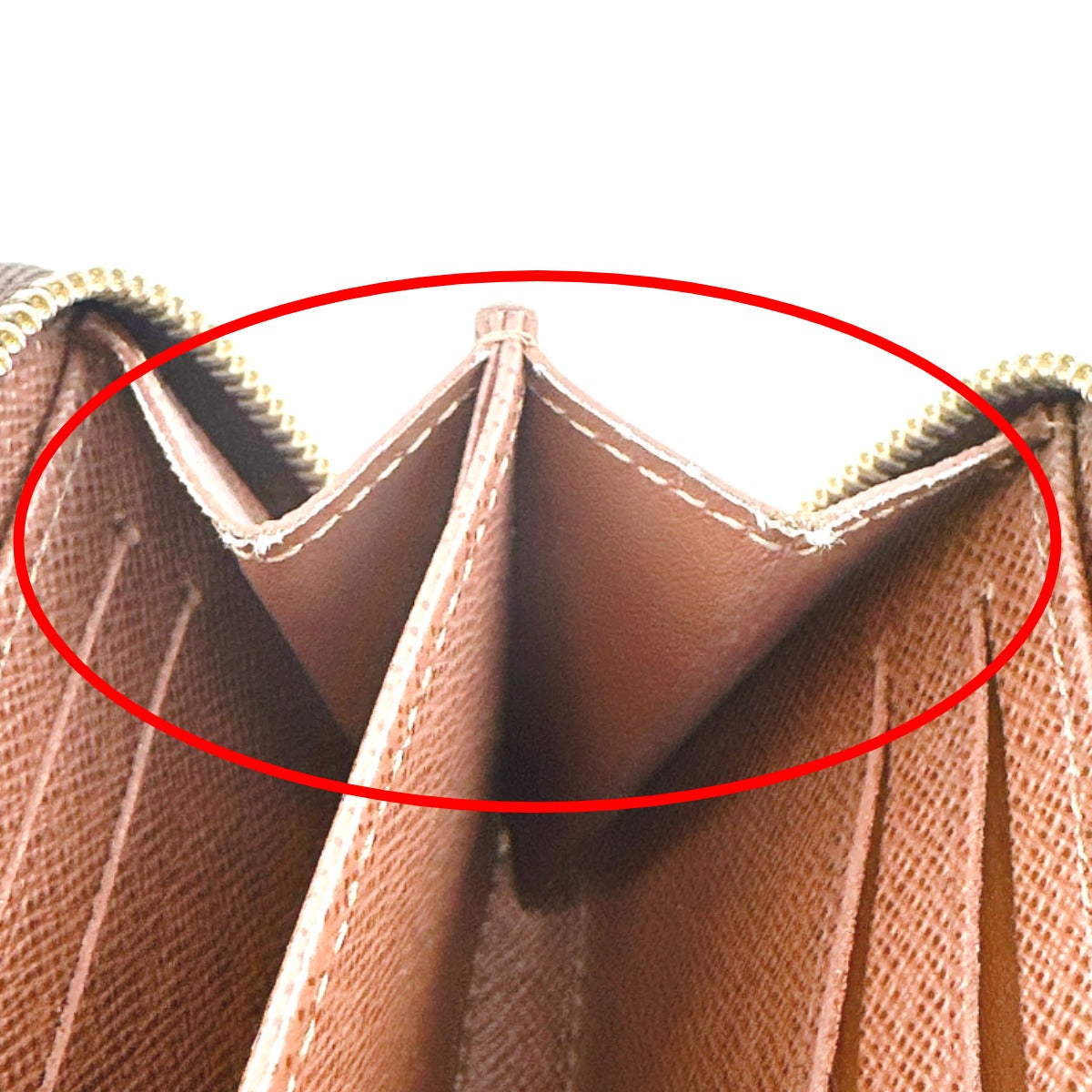 LOUIS VUITTON Coin case M60067 Monogram canvas Brown Coin case Monogram Zip around purse unisex(Unisex) Used