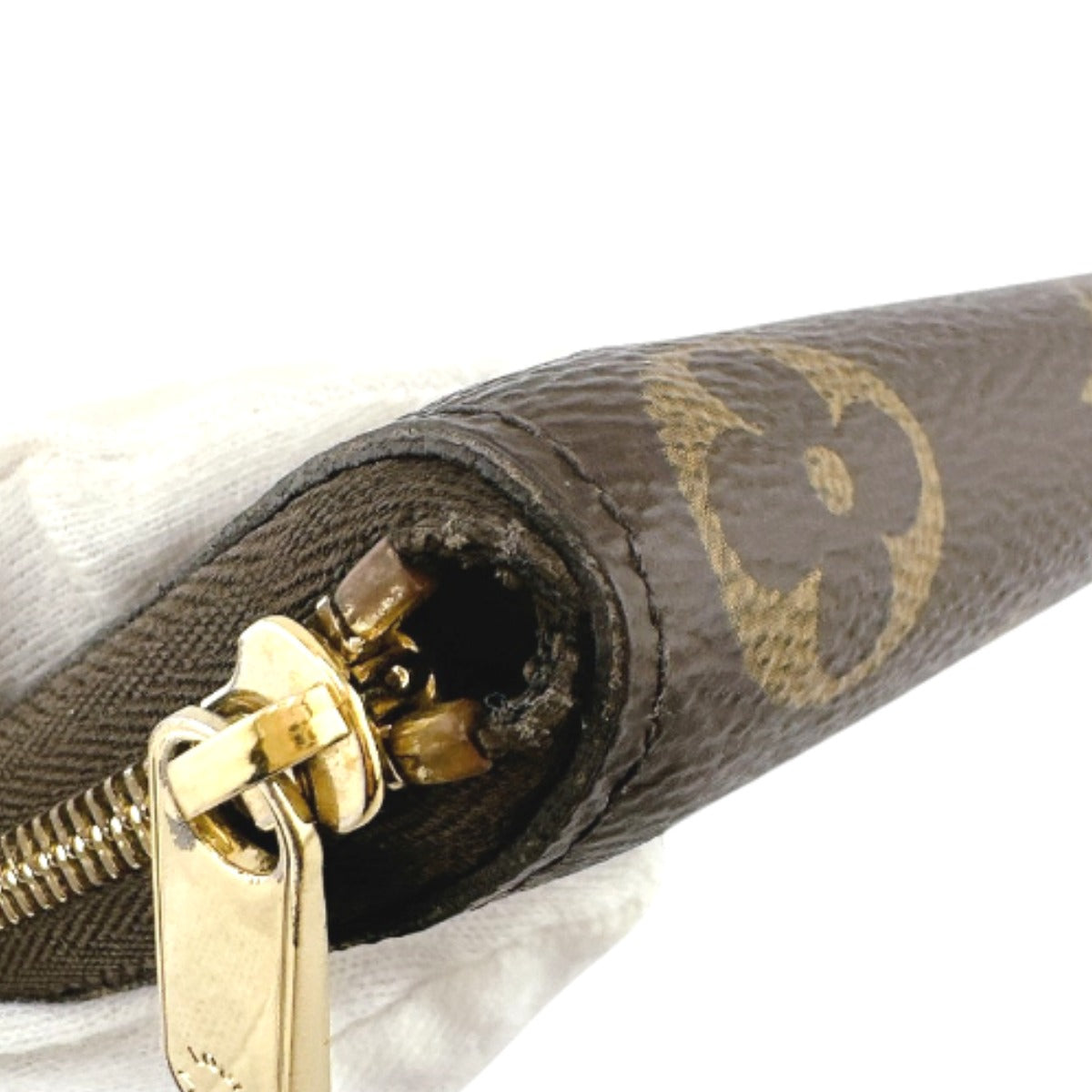 LOUIS VUITTON Coin case M60067 Monogram canvas Brown Coin case Monogram Zip around purse unisex(Unisex) Used