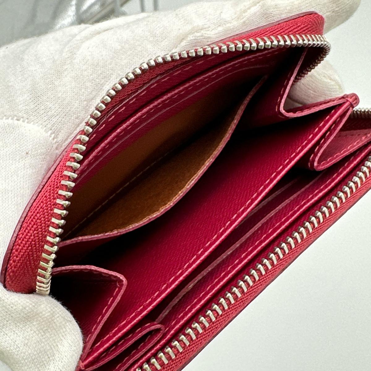LOUIS VUITTON Coin case M60383 Epi Leather Red Epi Zip around purse