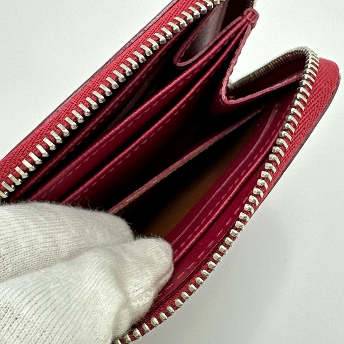 LOUIS VUITTON Coin case M60383 Epi Leather Red Epi Zip around purse