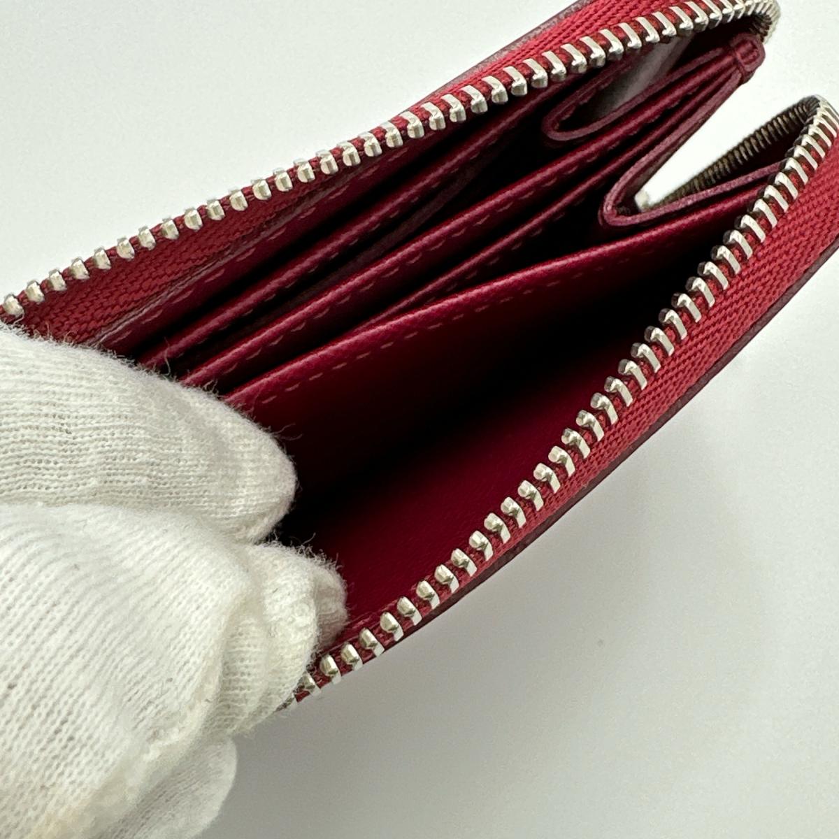 LOUIS VUITTON Coin case M60383 Epi Leather Red Epi Zip around purse