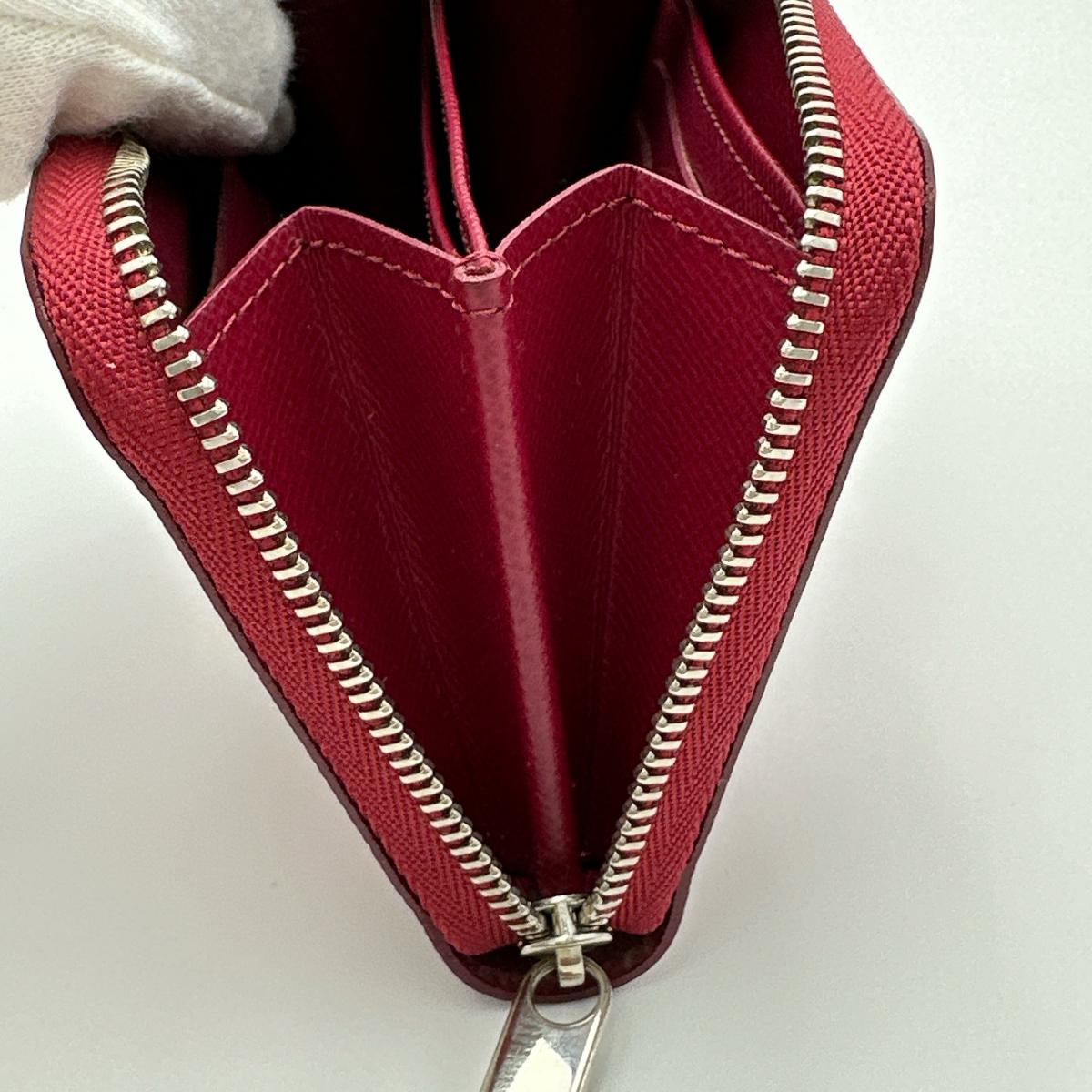 LOUIS VUITTON Coin case M60383 Epi Leather Red Epi Zip around purse