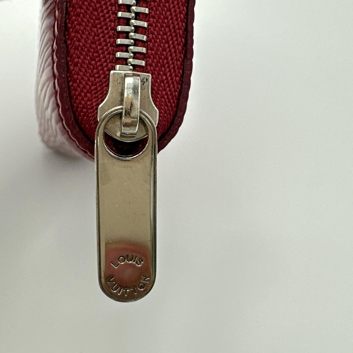 LOUIS VUITTON Coin case M60383 Epi Leather Red Epi Zip around purse