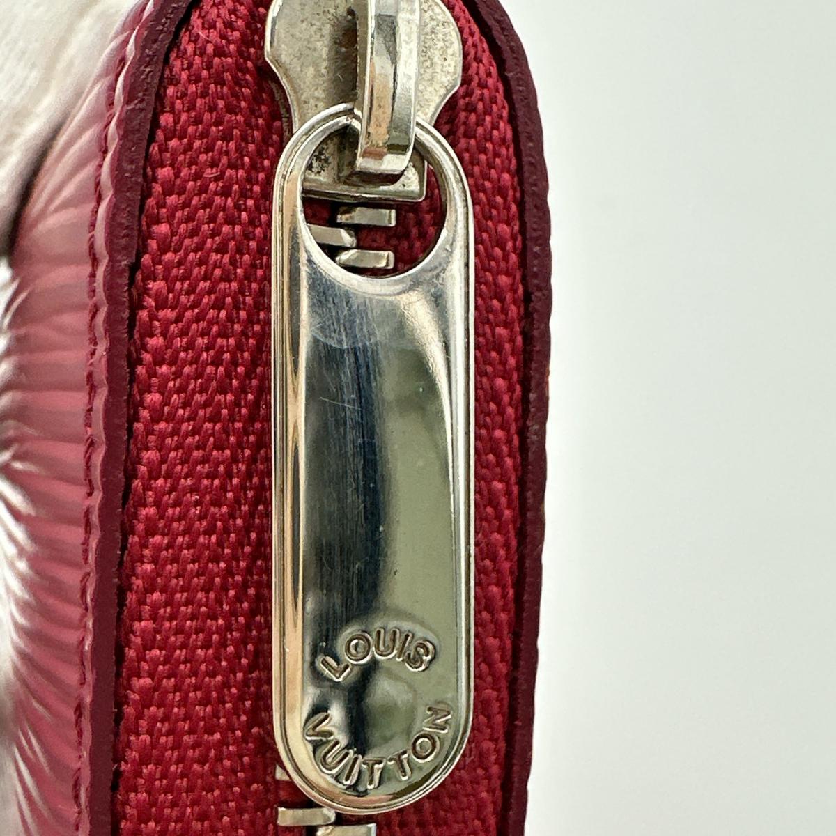 LOUIS VUITTON Coin case M60383 Epi Leather Red Epi Zip around purse