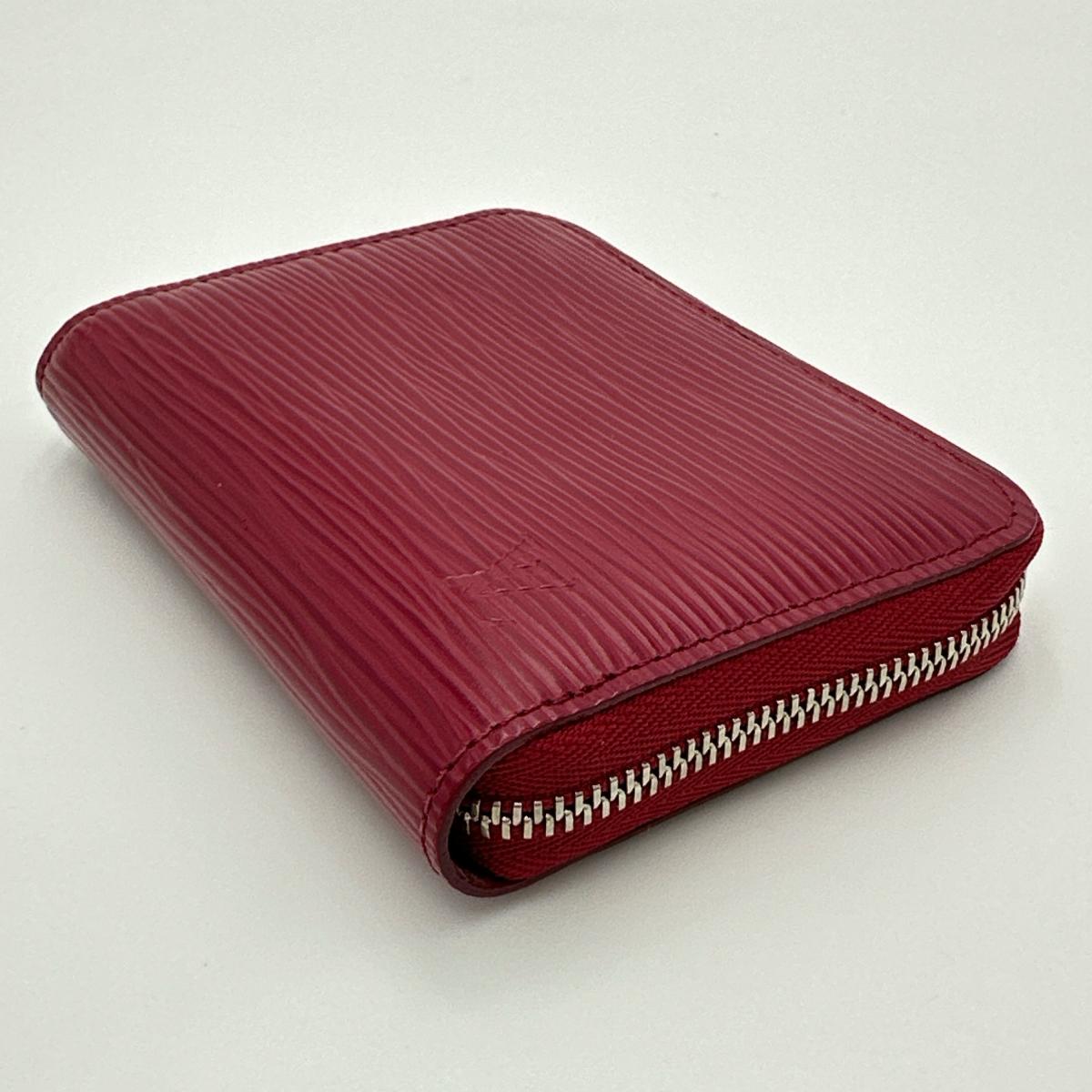 LOUIS VUITTON Coin case M60383 Epi Leather Red Epi Zip around purse