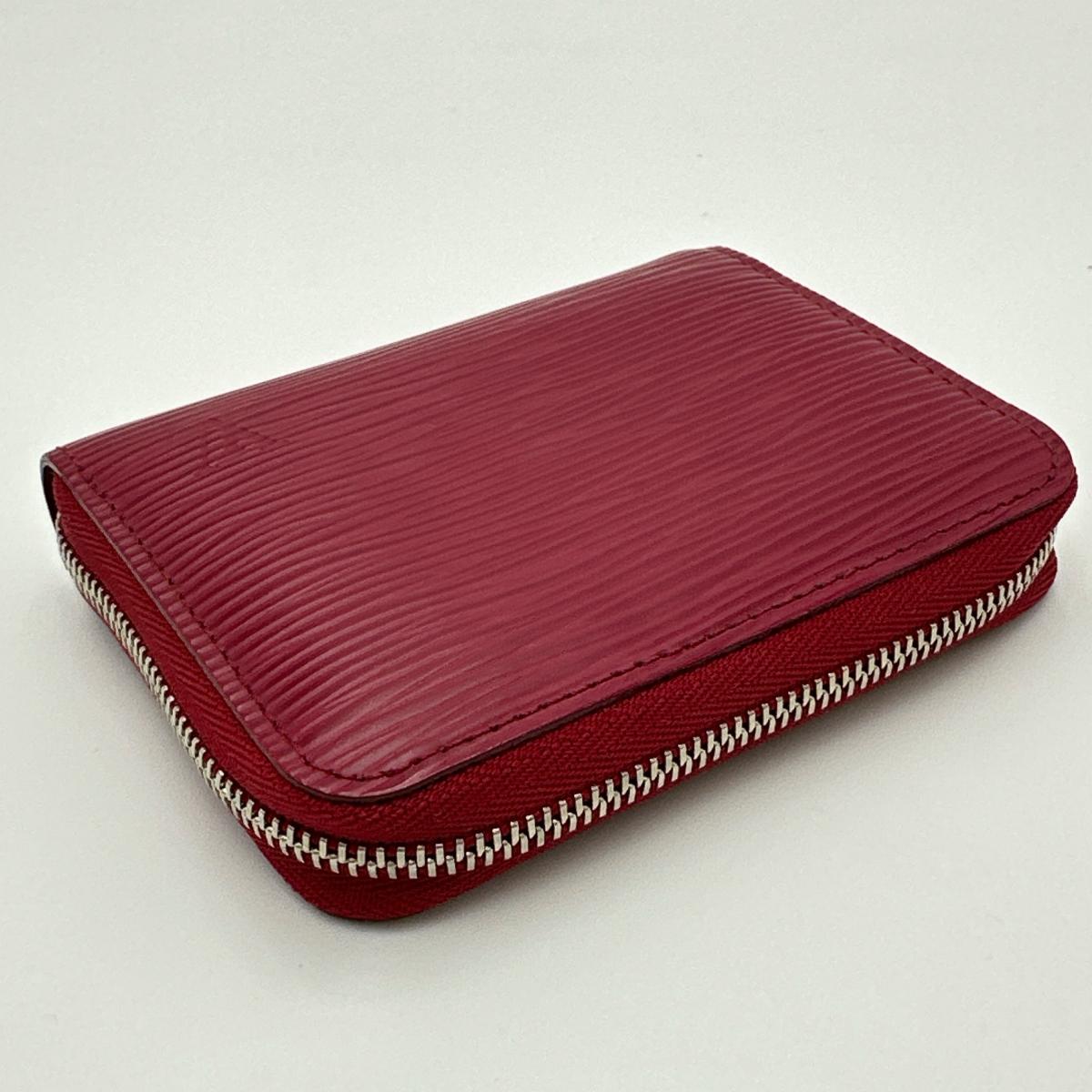 LOUIS VUITTON Coin case M60383 Epi Leather Red Epi Zip around purse