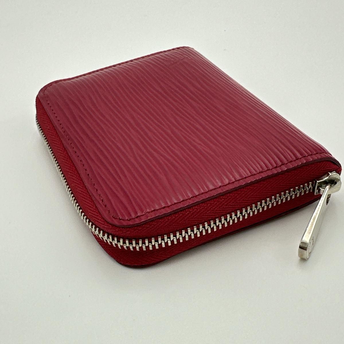 LOUIS VUITTON Coin case M60383 Epi Leather Red Epi Zip around purse