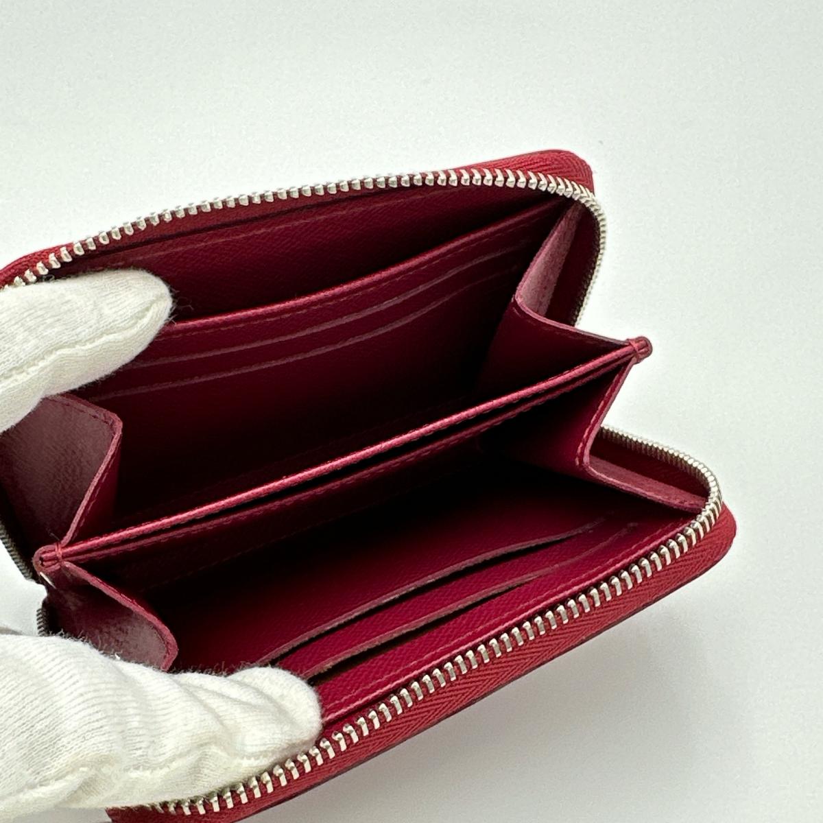 LOUIS VUITTON Coin case M60383 Epi Leather Red Epi Zip around purse