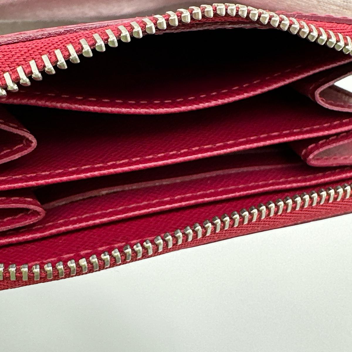 LOUIS VUITTON Coin case M60383 Epi Leather Red Epi Zip around purse