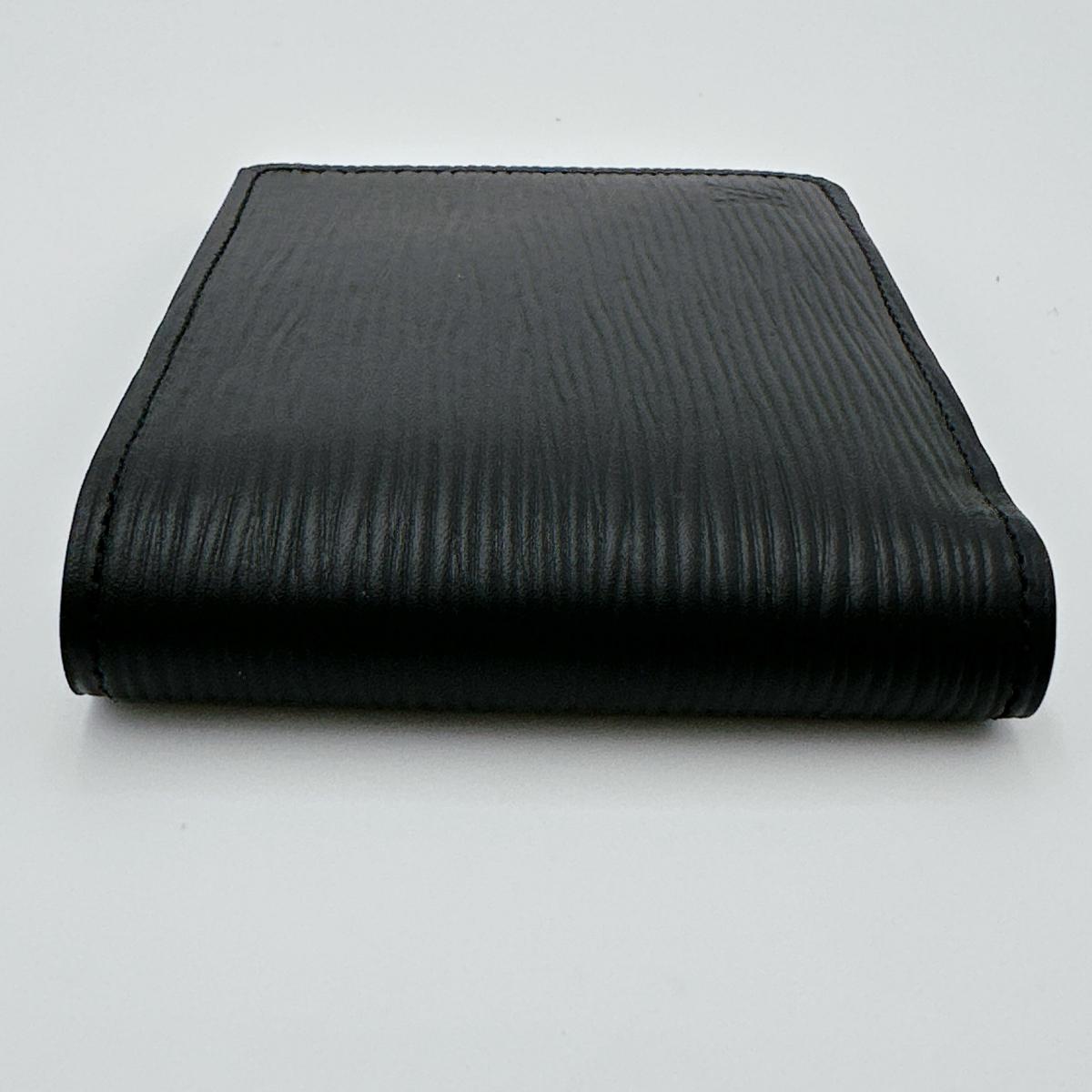 LOUIS VUITTON Bifold Wallet M60662 Epi Leather black Epi Portefeuille