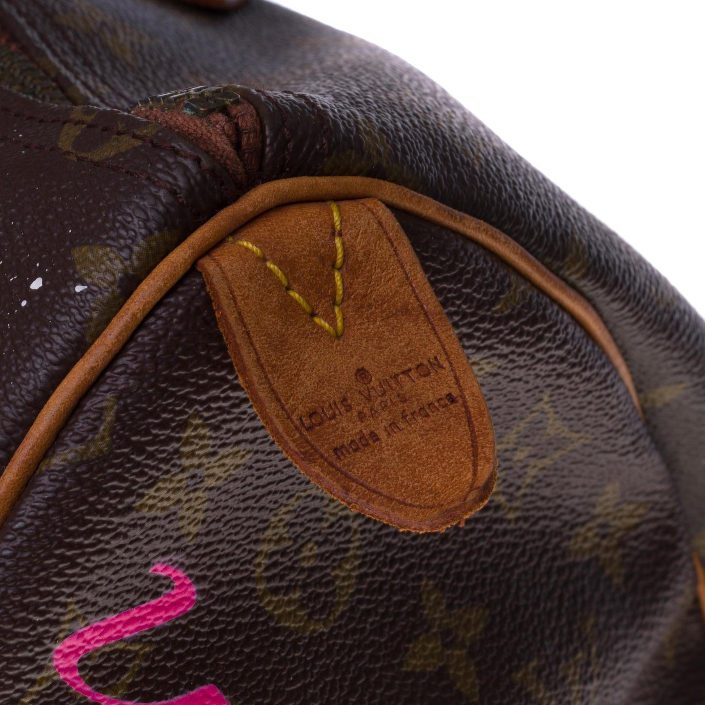 LOUIS VUITTON Customized Speedy 35 "Marilyn Monroe" handbag in Monogram canvas