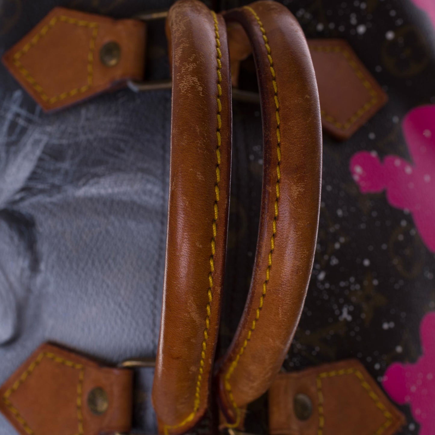 LOUIS VUITTON Customized Speedy 35 "Marilyn Monroe" handbag in Monogram canvas