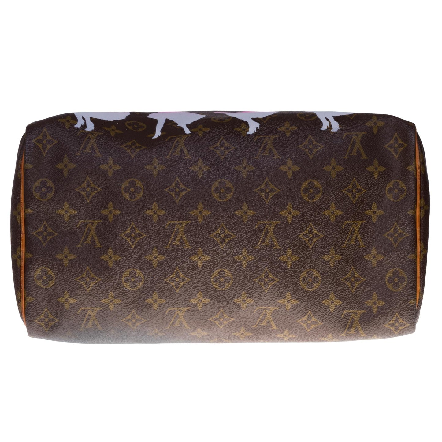 LOUIS VUITTON Customized Speedy 35 "Marilyn Monroe" handbag in Monogram canvas