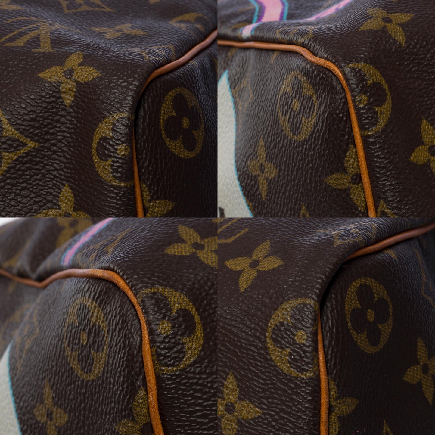 LOUIS VUITTON "Keep Cool" Customized Speedy 40 handbag in brown Monogram canvas