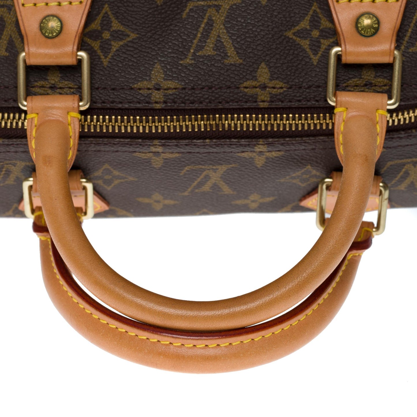 LOUIS VUITTON "Keep Cool" Customized Speedy 40 handbag in brown Monogram canvas