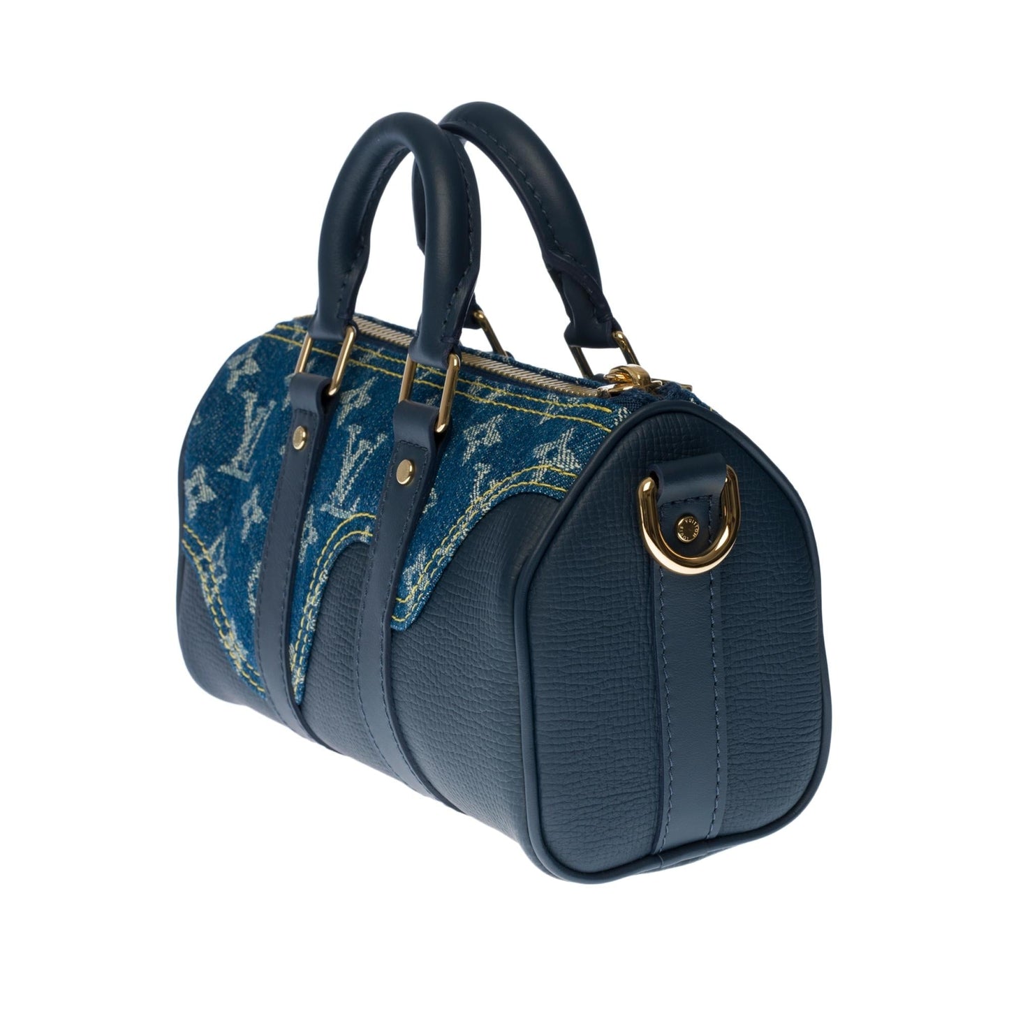 LOUIS VUITTON BRAND NEW-Limited edition keepall XS strap in blue denim by Nigo