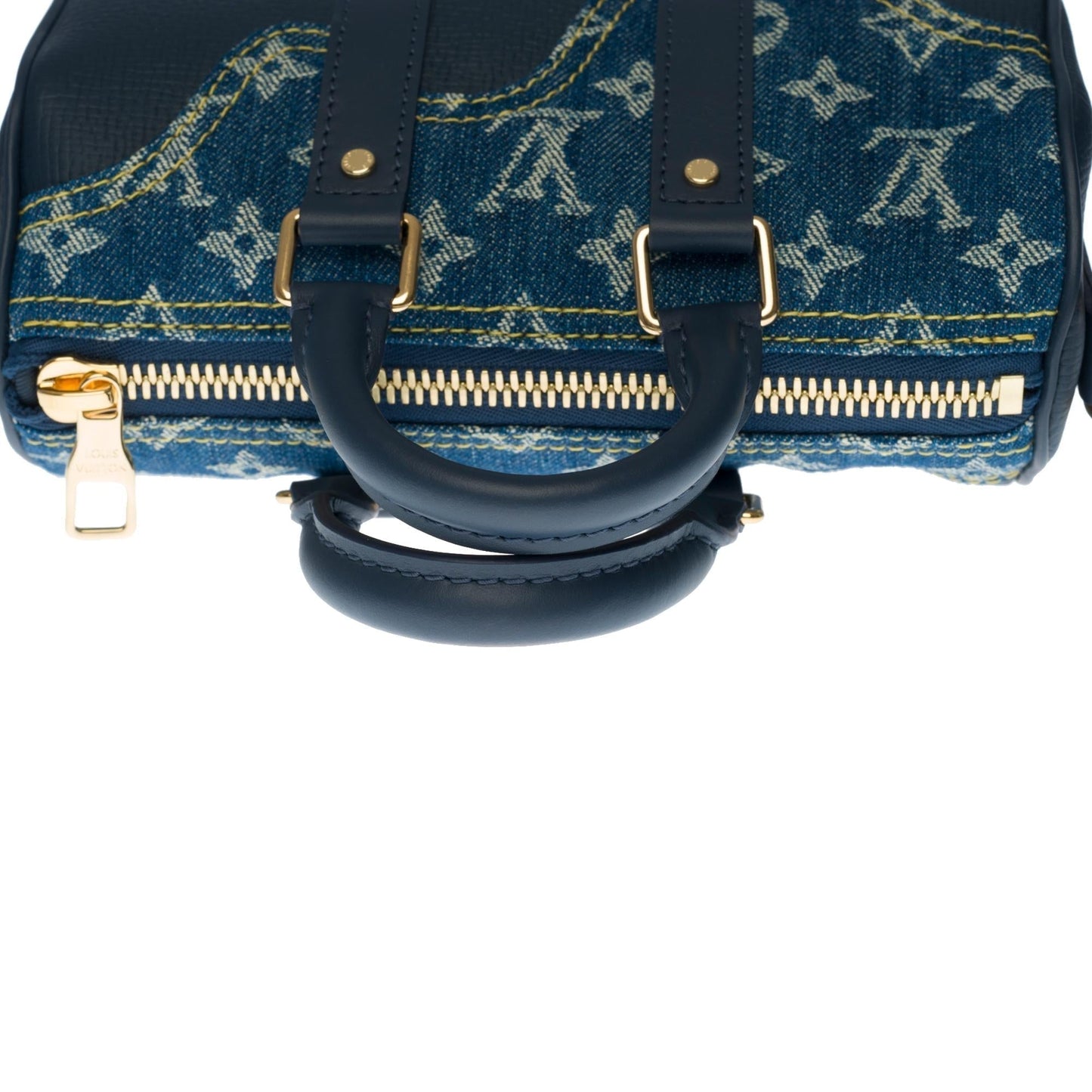 LOUIS VUITTON BRAND NEW-Limited edition keepall XS strap in blue denim by Nigo