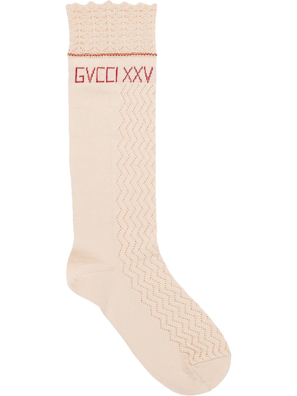 Gucci GVCCI XXV Cotton Knit Socks in Ivory