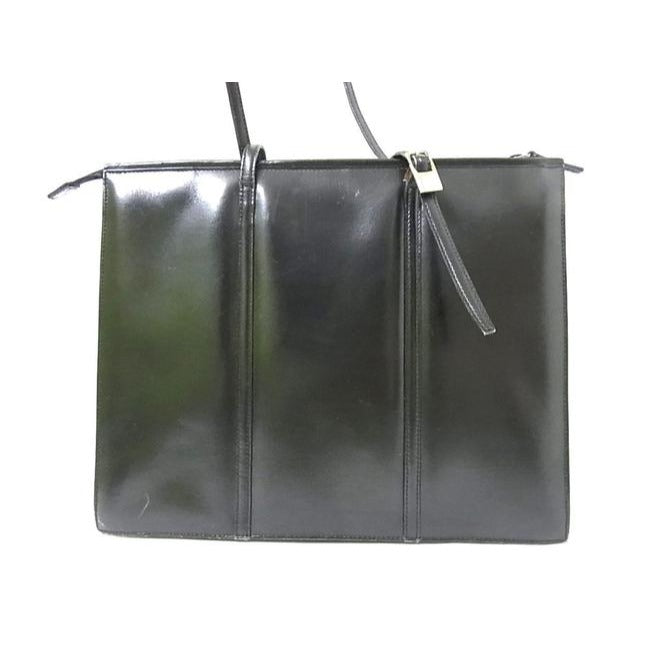 Gucci Top Handle Satcheltote Black Glossy Leather Satchel