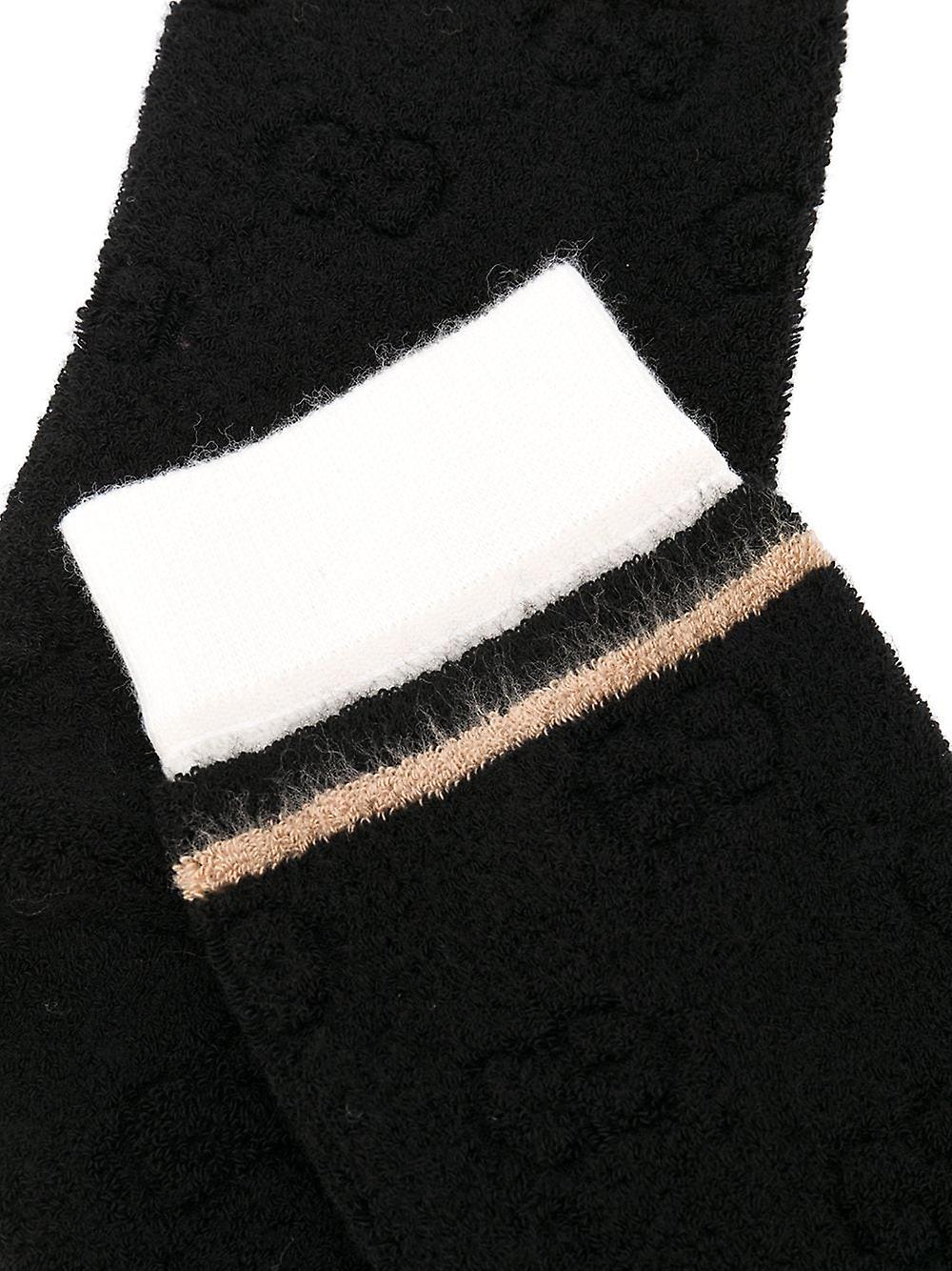 Gucci GG Logo Sponge Socks in Black