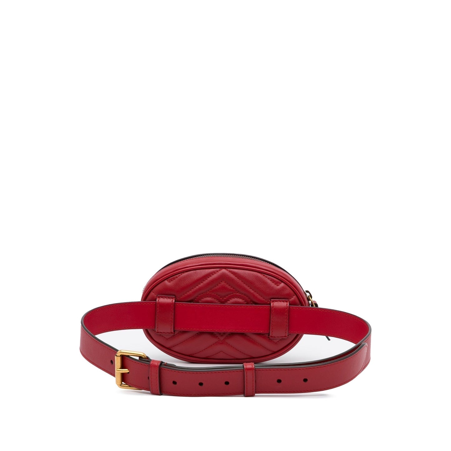 Gucci GG Marmont Belt Bag Red Matelassé