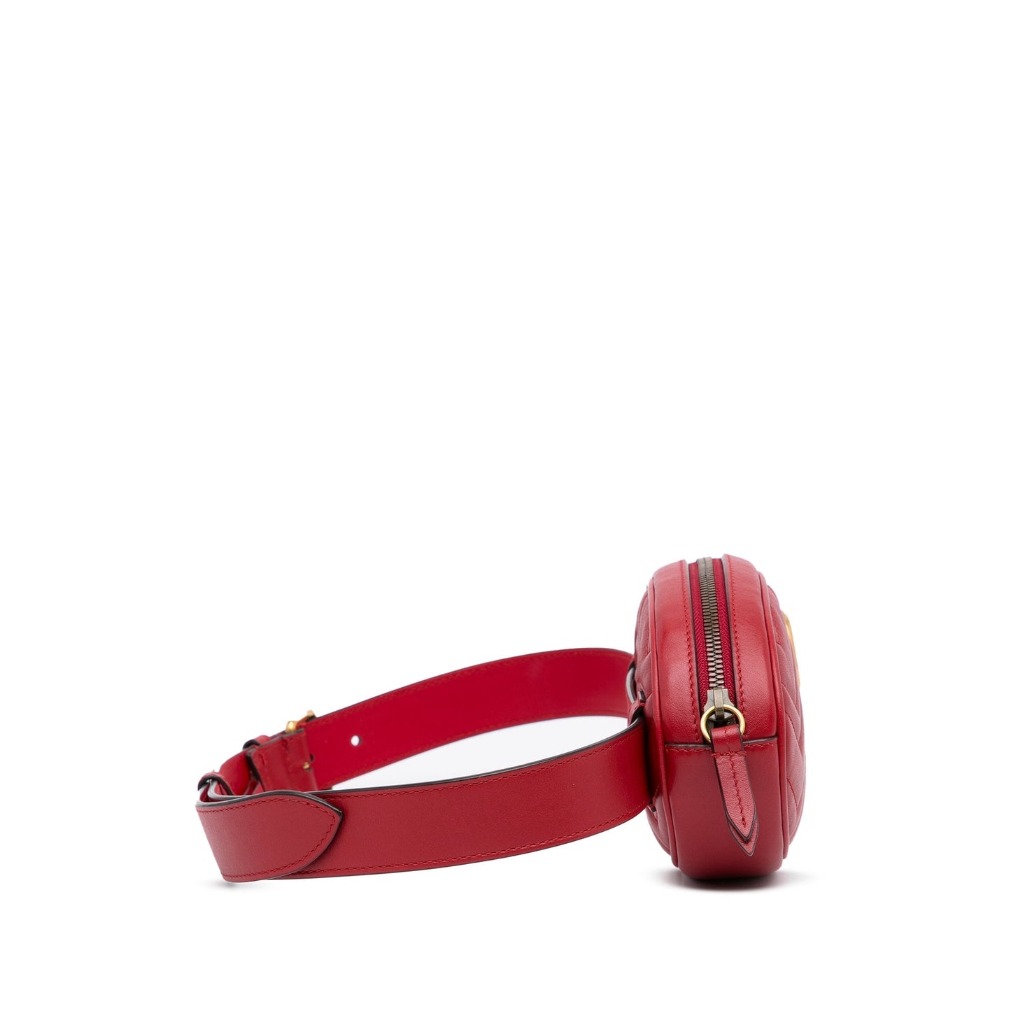 Gucci GG Marmont Belt Bag Red Matelassé