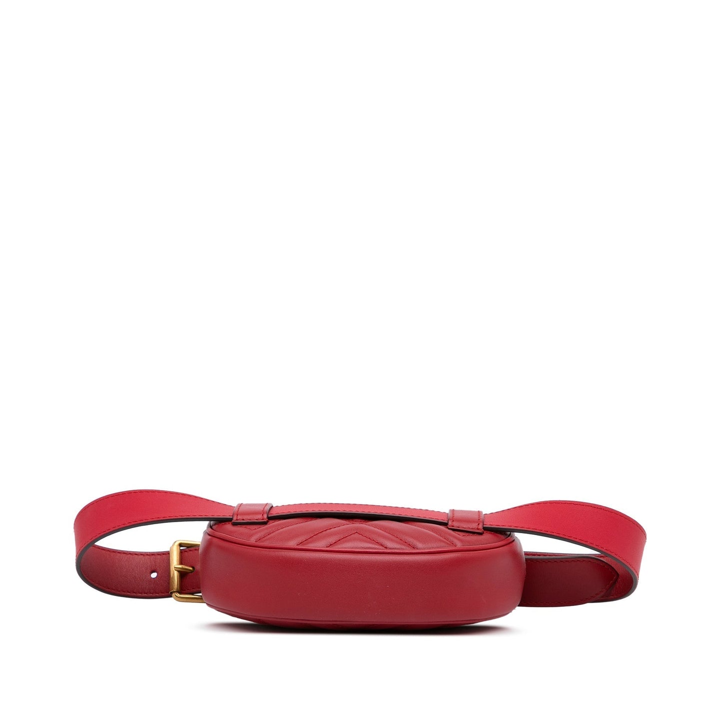 Gucci GG Marmont Belt Bag Red Matelassé
