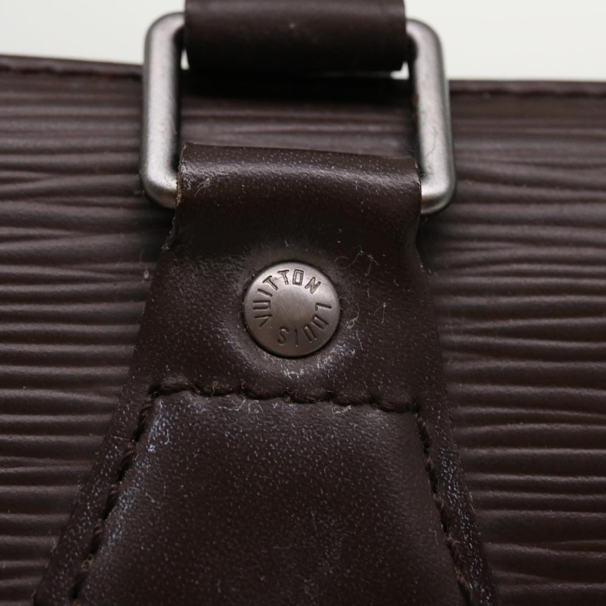 Louis Vuitton Brown Leather Sac plat handbag bag